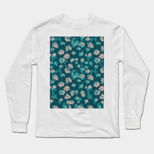 Floral Pattern 90' lofi: Tranquil Blossom Trails Magnet Long Sleeve T-Shirt